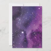Invitation 13e anniversaire Galaxy Violet étoiles Lumières à (Dos)