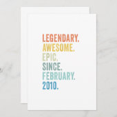 Invitation 13e anniversaire garçon légendaire épopée stupéfia (Devant / Derrière)