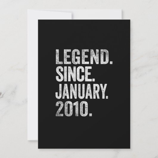 Invitation 13e anniversaire Garçons 13 ans légende depuis Jan (Devant)