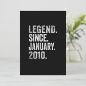 Invitation 13e anniversaire Garçons 13 ans légende depuis Jan (Debout devant)