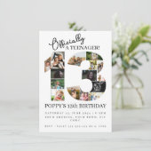 Invitation 13e anniversaire officiellement un collage photo a (Debout devant)