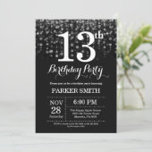 Invitation 13e anniversaire Parties scintillant d' (Debout devant)