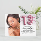 Invitation 13e anniversaire Star Parties scintillant Portrait (Debout devant)