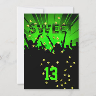Invitation 13e Sweet 13 Anniversaire Billets de fête Lime