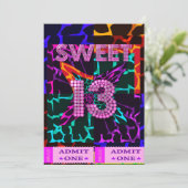 Invitation 13e Sweet 13 Anniversaire Poster de animal mixte (Debout devant)