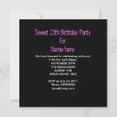 Invitation 13e Sweet 13 Anniversaire Poster de animal mixte (Dos)
