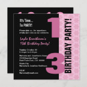 Invitation 13ème Ado Anniversaire Monnaie moderne et Black G4 (Devant / Derrière)