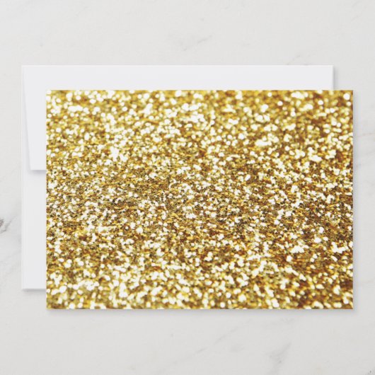 Invitation 13ème anniversaire en noir et or (Dos)