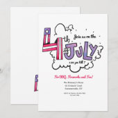 Invitation 14 juillet (Devant / Derrière)