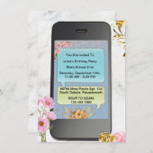 Invitation 14e 19e 16e 15e 18e 21e Téléphone portable Anniver (Devant / Derrière)