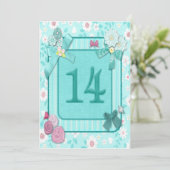 Invitation 14e anniversaire de fête (Debout devant)