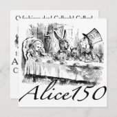 Invitation 150e anniversaire d'Alice au pays des merveilles (Devant / Derrière)