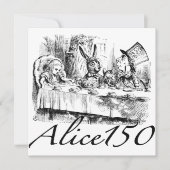 Invitation 150e anniversaire d'Alice au pays des merveilles (Devant)