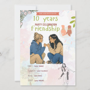 Invitation 15 Ans d'Amitié & ça Continue Meilleurs Amis