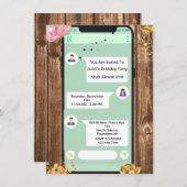 Invitation 15e 18e 14e 11e 20e 21e Téléphone cellulaire Anniv (Devant / Derrière)