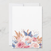 Invitation 15e anniversaire Aquarelle Botanique Fleurs floral (Dos)