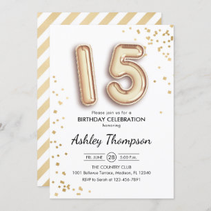 Invitation 15e anniversaire - Ballons d'or