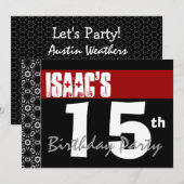 Invitation 15e anniversaire de la fête des Noirs et Blanches (Devant / Derrière)
