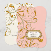 Invitation 15E Anniversaire de la fête Glam Old Hollywood Reg (Devant / Derrière)