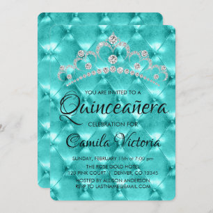 Invitation 15e anniversaire de la fête Turquoise de la Quince