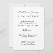 Invitation 15e anniversaire de mariage Ruby Red Rose A02D (Dos)