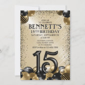 Invitation 15e anniversaire des ballons d'or noir (Devant)