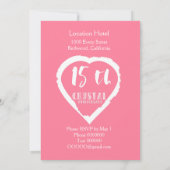 Invitation 15e anniversaire du Mariage cristal traditionnel (Dos)