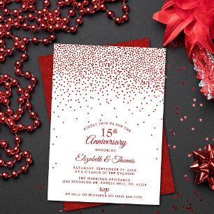 Invitation 15e anniversaire du Mariage de Ruby