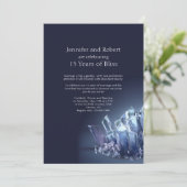Invitation 15e anniversaire du Mariage en cristal bleu (Debout devant)
