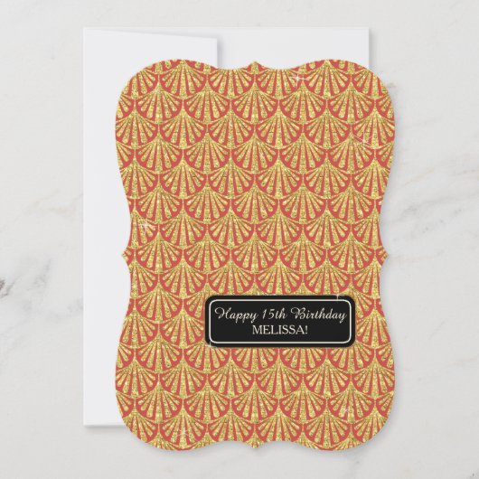 Invitation 15E Anniversaire Fête Glam Gatsby Style Gatsby (Devant)