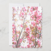 Invitation 15e anniversaire Floral rose cerise fleurs (Dos)