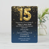 Invitation 15e anniversaire Gold Balloons & Confetti Invitati (Debout devant)