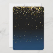 Invitation 15e anniversaire Gold Balloons & Confetti Invitati (Dos)