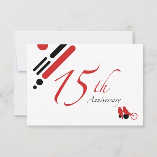 Invitation 15e anniversaire (mod birds) (Devant)