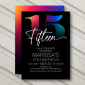 Invitation 15e anniversaire moderne