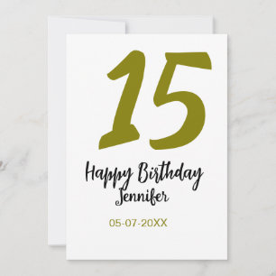 Invitation 15e anniversaire quiencenera ajouter date année or