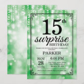 Invitation 15e anniversaire surprise Parties scint (Devant / Derrière)