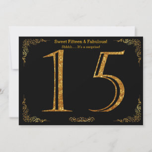 Invitation 15e, Douce Quinze, Anniversaire, parties scintilla