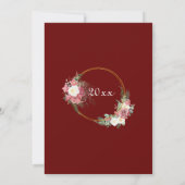 Invitation 15e Mariage Crystal Anniversaire Rose Gold Frame (Dos)