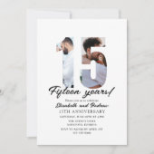 Invitation 15th Anniversary with Photo Minimalist (Devant)