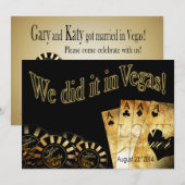 Invitation 16:30 Gary & Katy Las Vegas Deluxe Mariage (Devant / Derrière)