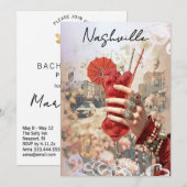 Invitation *~*  16 A101 Cocktail PHOTO Nashville EVJF (Devant / Derrière)