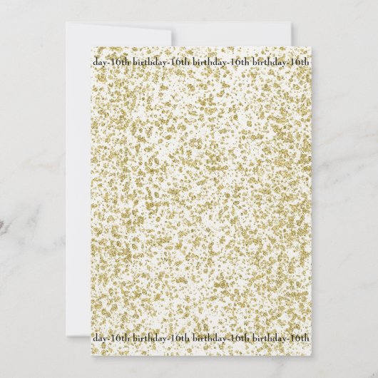 Invitation 16,Anniversaire 16,Parties scintillant ivoire,bill (Dos)