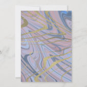 Invitation 16 ans | Marbre de coing Liquide bleu rose (Dos)