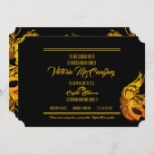 Invitation 16 BIRTHDAY MASQUERADE billet or doux (Devant / Derrière)