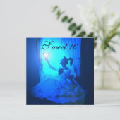 INVITATION 16 JOUR D'ANNIVERSAIRE SUCRÉ, BLEU BLACK BLACK BLA (Debout devant)