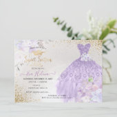 Invitation 16 Parties scintillant sucrées ont gagné de l'or L (Debout devant)