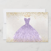 Invitation 16 Parties scintillant sucrées ont gagné de l'or L (Dos)