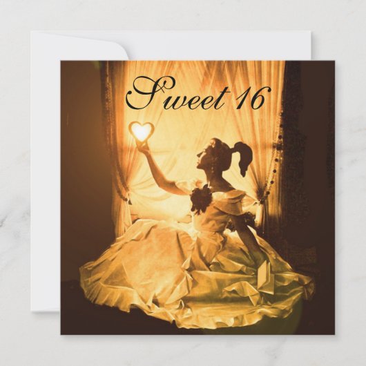 INVITATION 16 SOUFFLE D'ANNIVERSAIRE, DOMMASQUE NOIR JAUNE D' (Devant)