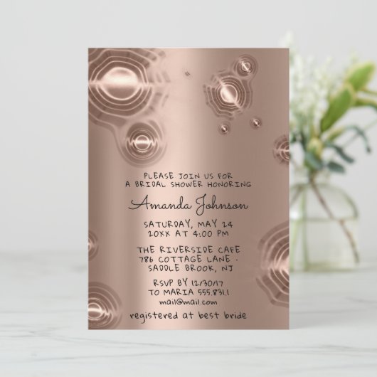 Invitation 16e 15e Rose spatial futuriste (Debout devant)